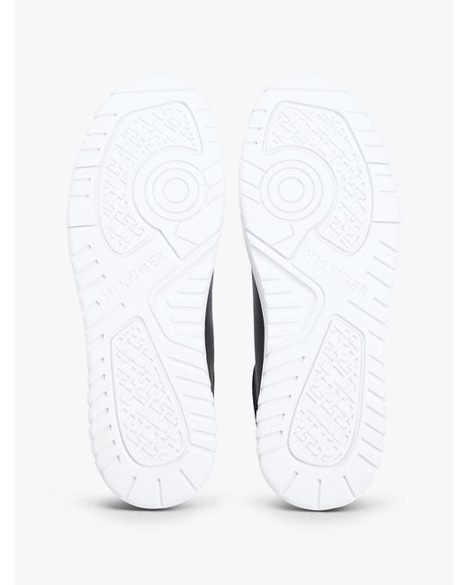 Tommy Hilfiger White Fine Cleat Basketball Trainers With Leather for men
