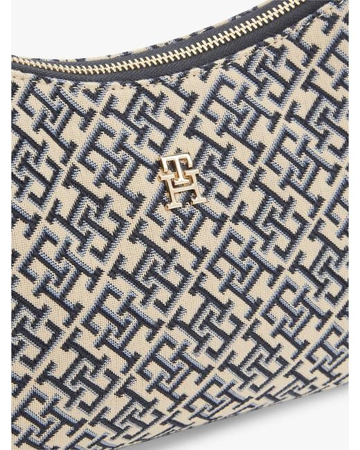 Tommy Hilfiger Gray Hilfiger Icon Jacquard Shoulder Bag