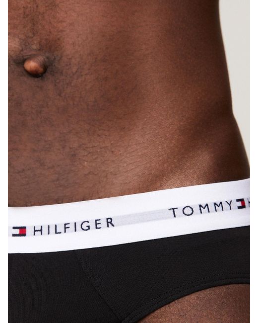 5 Pack Slip Signature Con Logo di Tommy Hilfiger in Black da Uomo
