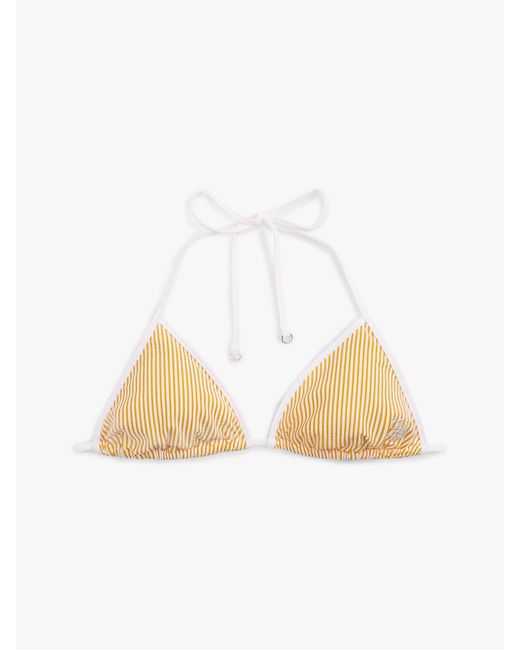 Tommy Hilfiger Natural Essential Seersucker Halterneck Triangle Bikini Top