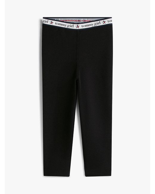 Tommy Hilfiger Black Tommy Girl Extra Slim Cropped Knit Trousers
