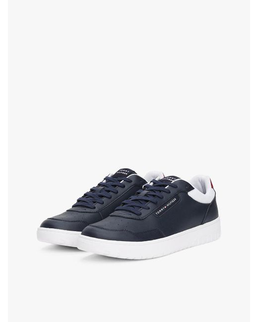 Sneakers Stile Basket Con Mix Di Texture di Tommy Hilfiger in Blue da Uomo
