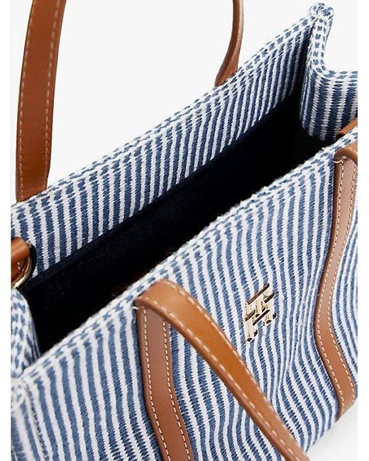 Tommy Hilfiger Blue Th Monogram Crossbody-Strand-Tote