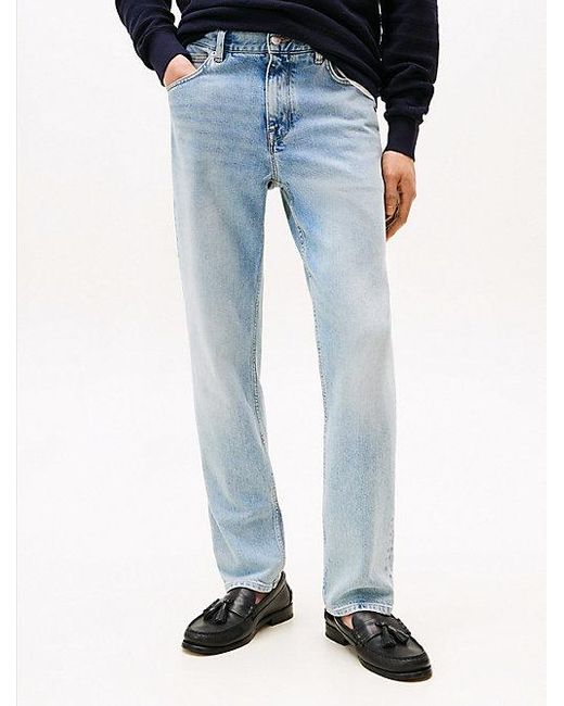 Tommy Hilfiger Denton Faded Jeans Met Rechte Broekspijpen in het Blue voor heren