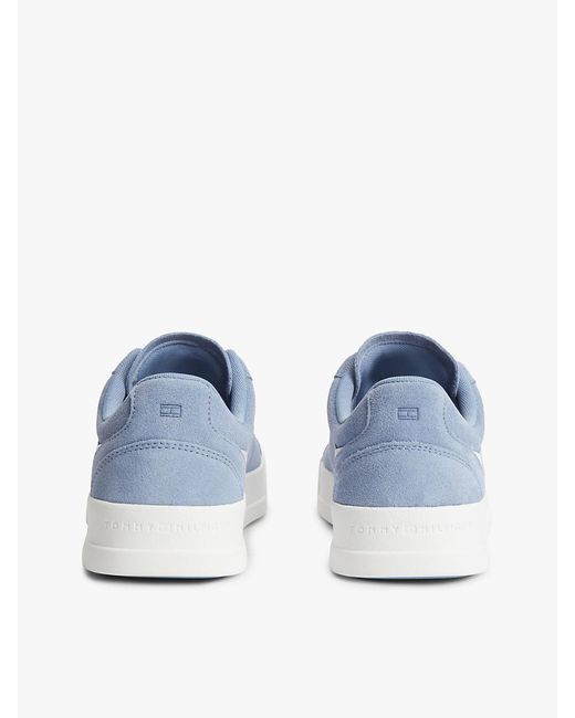 Tommy Hilfiger Blue Suede Court Trainers for men