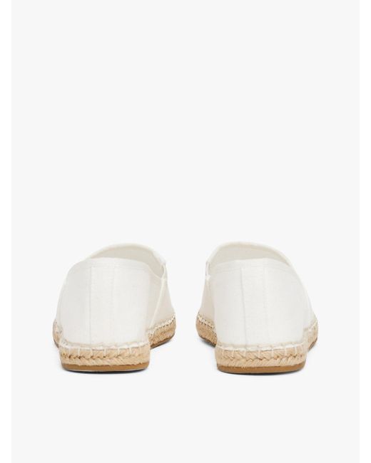 Espadrilles En Toile À Drapeau Brodé Tommy Hilfiger en coloris White