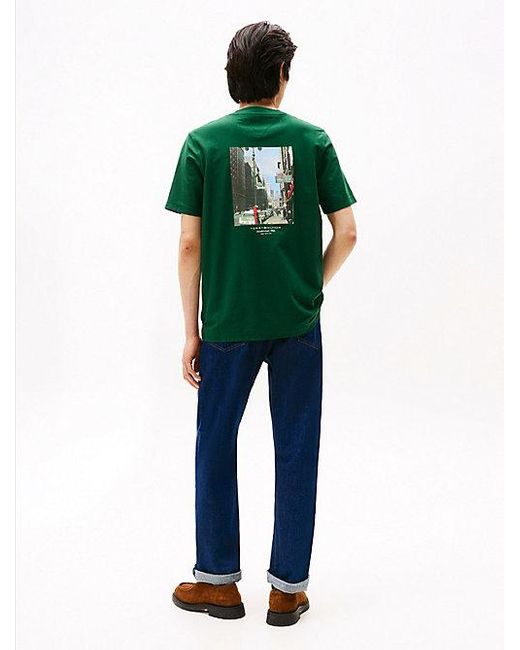 Camiseta De Punto Con Estampado Tommy Hilfiger de hombre de color Green