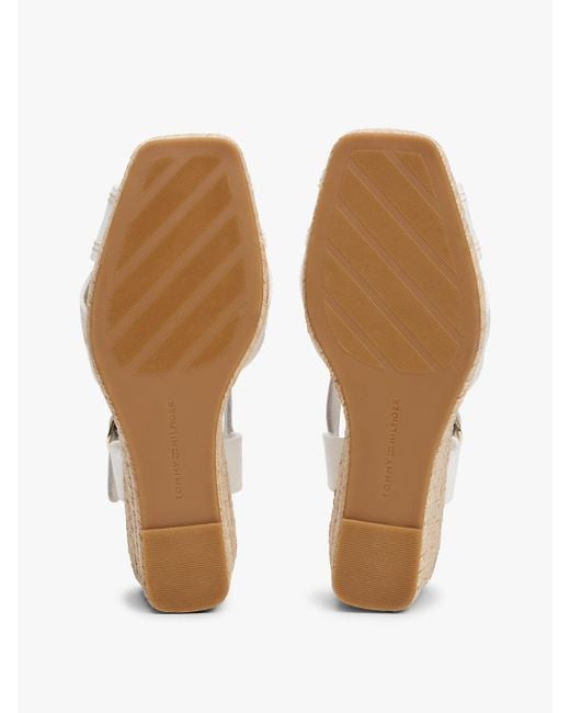 Sandali Espadrillas Con Zeppa di Tommy Hilfiger in Natural