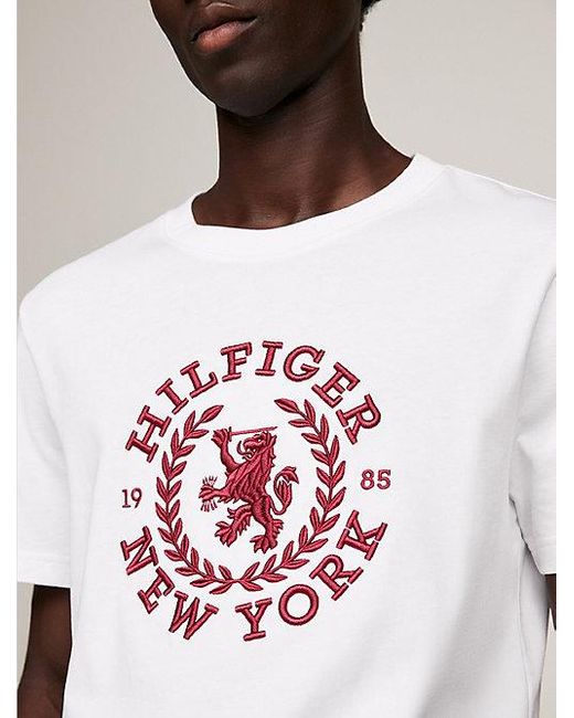 Tommy Hilfiger Oversized Jersey T-shirt Met Embleem in het White voor heren