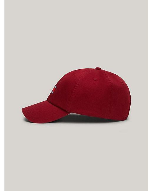 Tommy Hilfiger Red Heritage Baseball-Cap mit aufgesticktem Logo