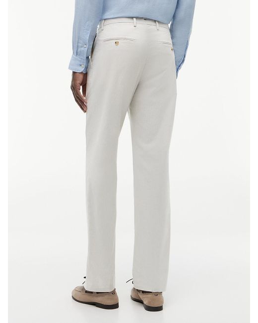 Tommy Hilfiger White New York Label Regular Dobby Trousers for men