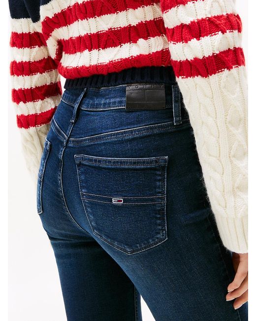 Tommy Hilfiger Blue Nora Mid Rise Skinny Jeans