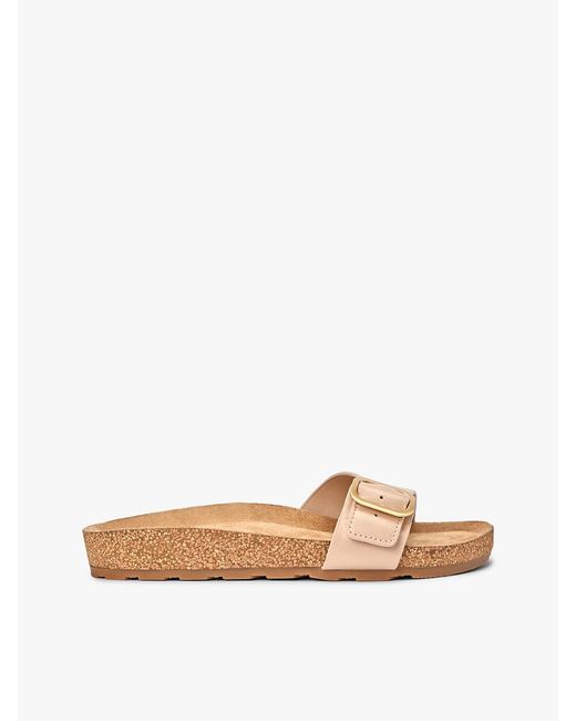 Tommy Hilfiger White Cork Footbed Slip-On Sandals