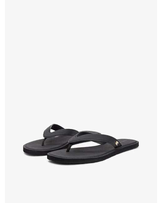 Tommy Hilfiger White Chic Th Monogram Flip-flops