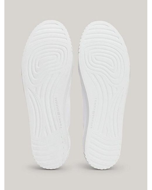 Tommy Hilfiger White TH Comfort Canvas-Sneaker mit TH-Monogramm