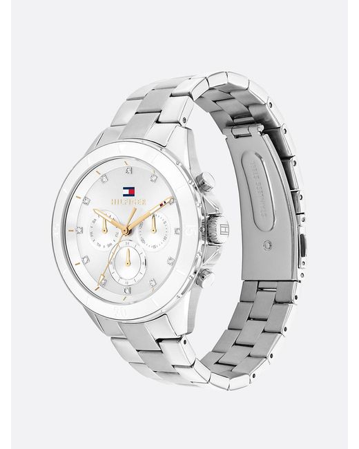 Tommy Hilfiger White Dial Stainless Steel Bracelet Watch