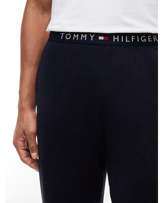 Tommy Hilfiger Blue Logo Waistband Trousers for men