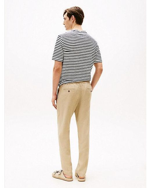 Pantalón Harlem En Mezcla De Lino Con Pernera Cónica Tommy Hilfiger de hombre de color Natural