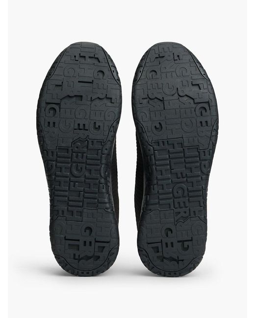 Tommy Hilfiger Black Signature Knitted Trainers for men