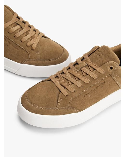 Baskets En Daim À Semelle Épaisse Tommy Hilfiger pour homme en coloris White