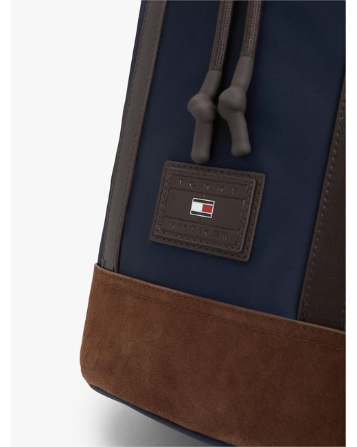 Tommy Hilfiger Blue Heritage Logo Patch Sling Bag for men