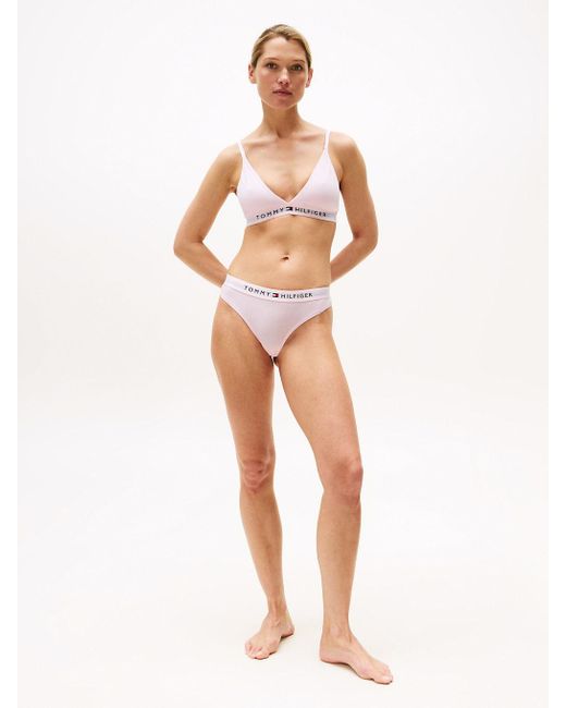 Reggiseno A Triangolo Sfoderato Con Logo di Tommy Hilfiger in White