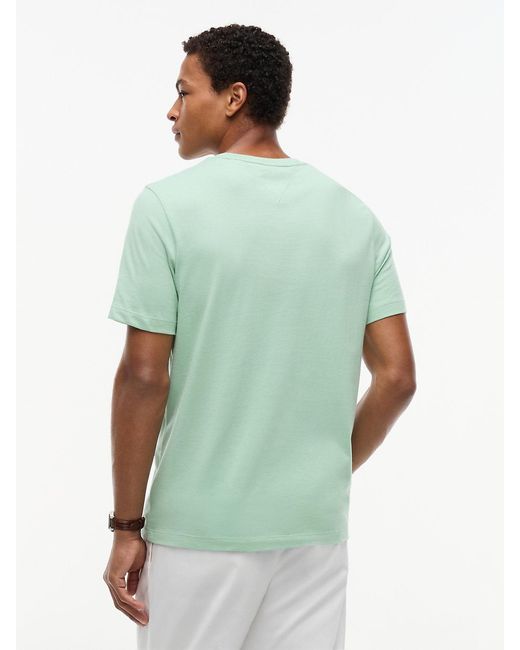 Tommy Hilfiger Green Patch Pocket Jersey Crew Neck T-Shirt for men