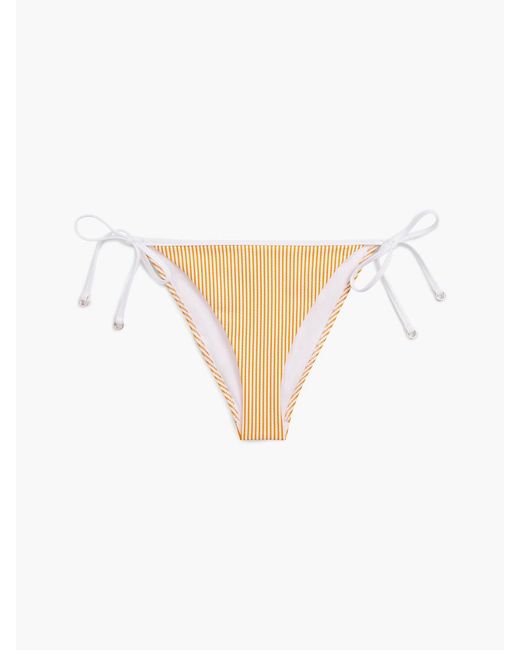 Tommy Hilfiger Natural Essential Seersucker Side Tie Bikini Bottoms