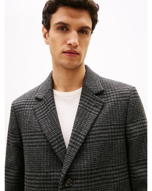Manteau Smart Casual À Motif Prince De Galles Tommy Hilfiger pour homme en coloris Gray