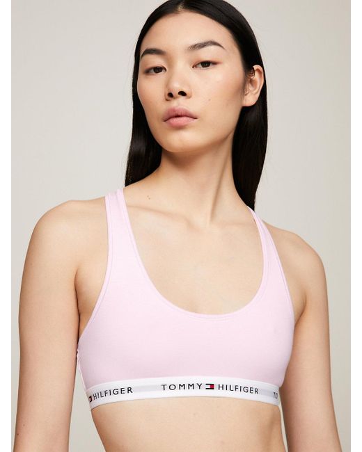 Bralette Tommy Icons Sfoderata di Tommy Hilfiger in White