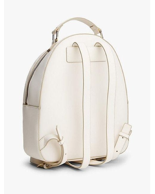 Tommy Hilfiger White Rucksack Mit Gesteppter Flag Und Th-Monogramm