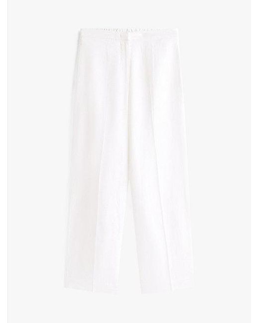 Tommy Hilfiger Pantalon Van Linnenmix Met Rechte Fit in het Red