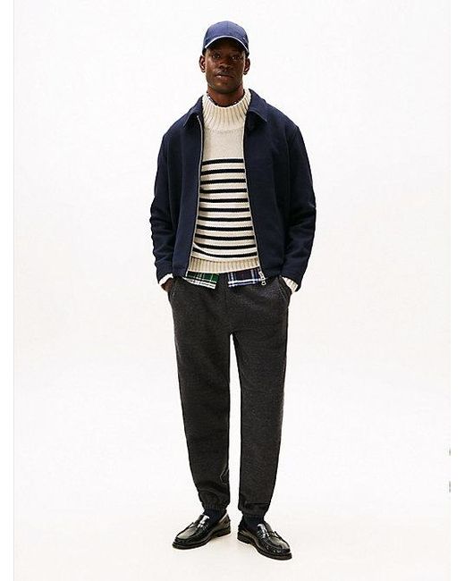 Tommy Hilfiger Relaxed Fit Jogger Met Varsity-Embleem in het Black voor heren
