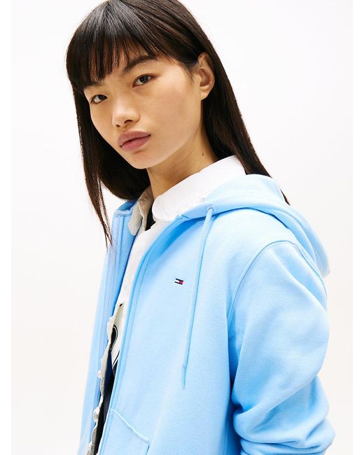 Tommy Hilfiger Blue Brushed Fleece Zip-thru Hoody