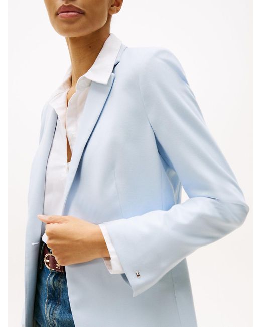 Blazer Droit Tommy Hilfiger en coloris White