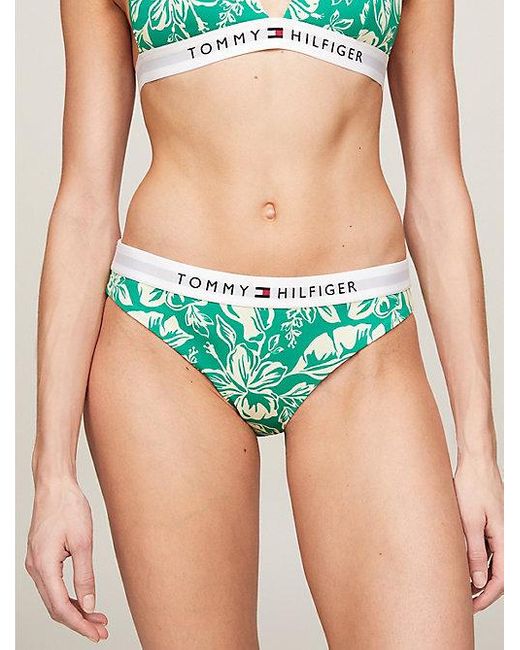 Parte inferior de bikini Original con flores Tommy Hilfiger de color Green