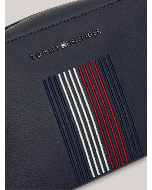 Tommy Hilfiger Blue Premium Business Metal Logo Washbag for men