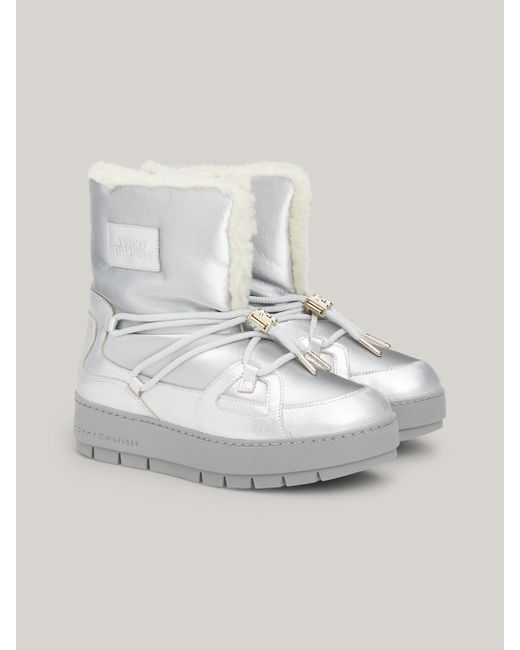 Tommy Hilfiger Multicolor Essential Warm Lined Cleat Metallic Snow Boots