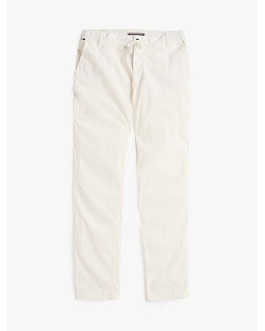 Tommy Hilfiger Denton Papertouch Chino Met Rechte Broekspijpen in het White voor heren