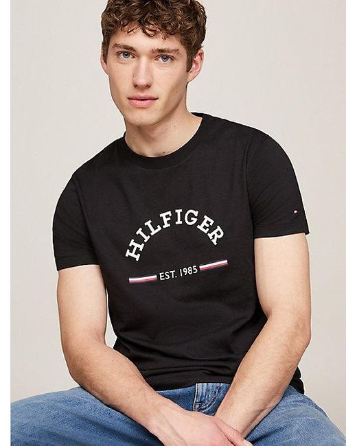 Tommy Hilfiger Slim Fit T-Shirt mit Logo in Black für Herren