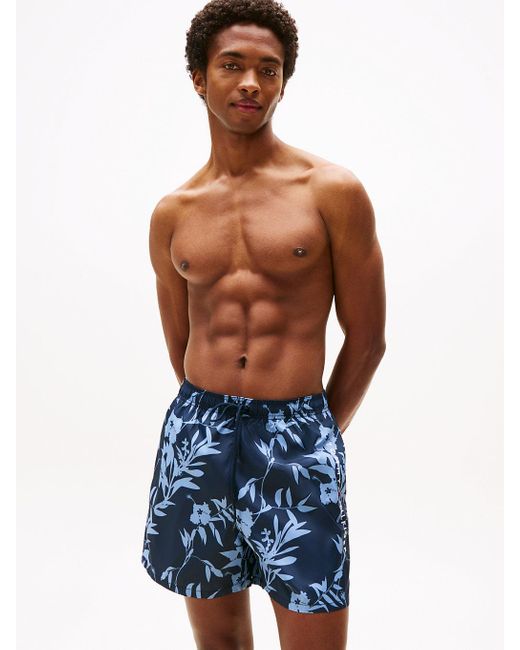 Short De Bain Mi-Long Original À Motif Tommy Hilfiger pour homme en coloris Blue