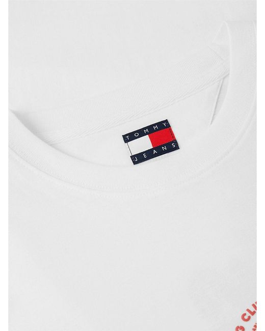 Tommy Hilfiger White Back Logo Relaxed Jersey T-Shirt for men