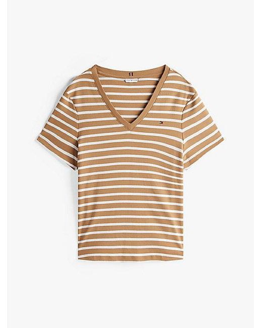 Tommy Hilfiger Multicolor Curve Slim Fit T-Shirt Mit V-Ausschnitt