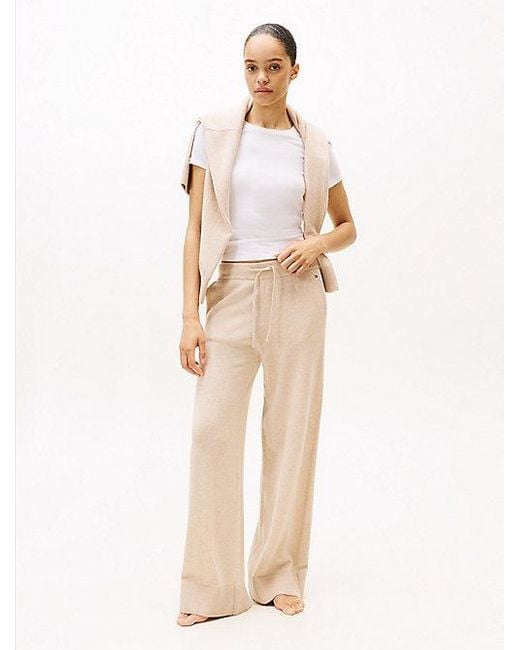 Tommy Hilfiger Relaxed Fit Loungebroek Van Kasjmier in het Natural