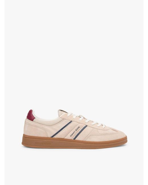 Tommy Hilfiger Pink The Greenwich Suede Logo Trainers for men