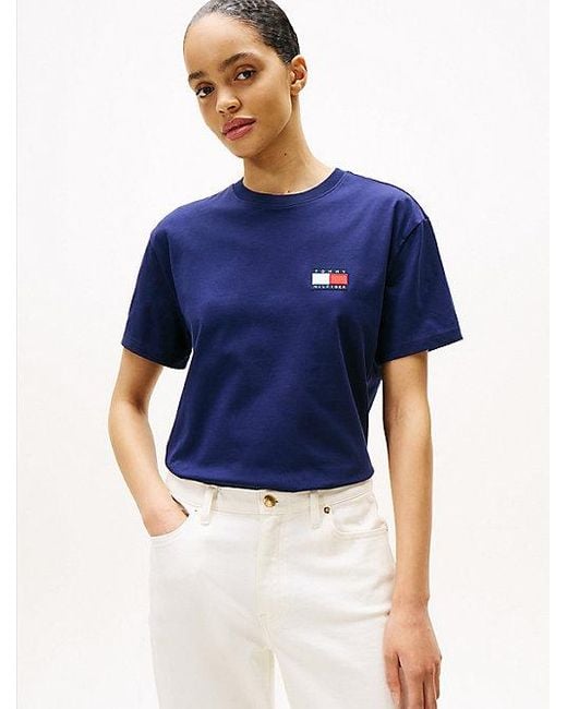 Tommy Hilfiger Sail Amsterdam T-Shirt Met Ruglogo in het Blue voor heren