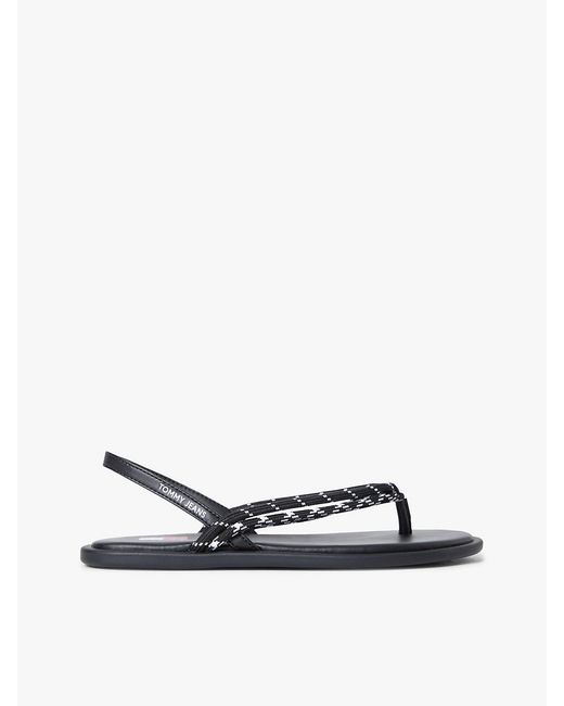 Tommy Hilfiger White Rope Strap Slingback Flip-Flops