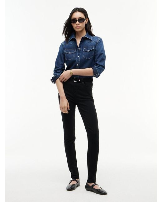 Tommy Hilfiger Black Nora Mid Rise Skinny Jeans