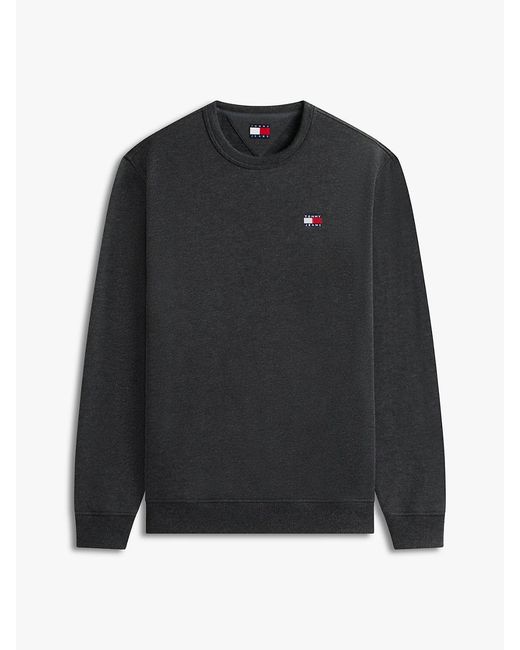 Tommy Hilfiger Black Tommy Badge Terry Crew Neck Sweatshirt for men