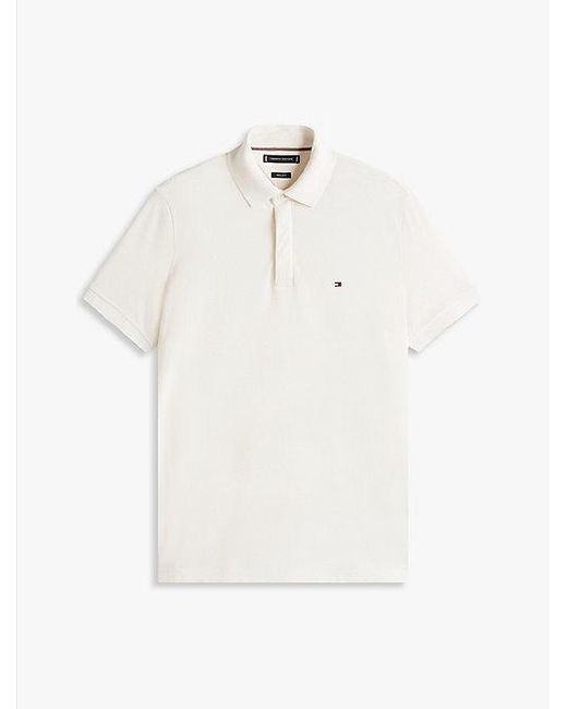 Tommy Hilfiger Regular Fit Poloshirt Mit Verdeckter Knopfleiste in White für Herren